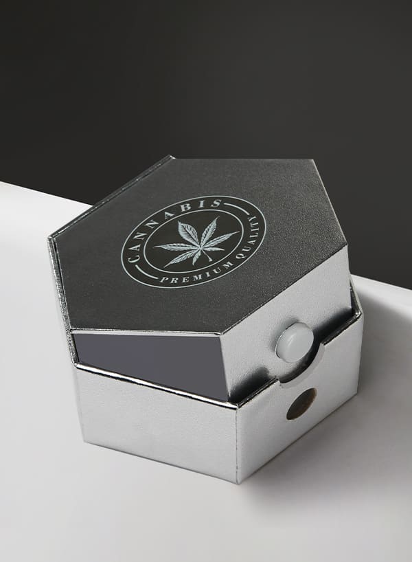 Child Safe Cannabis Packaging - Metallic Silver Paper 