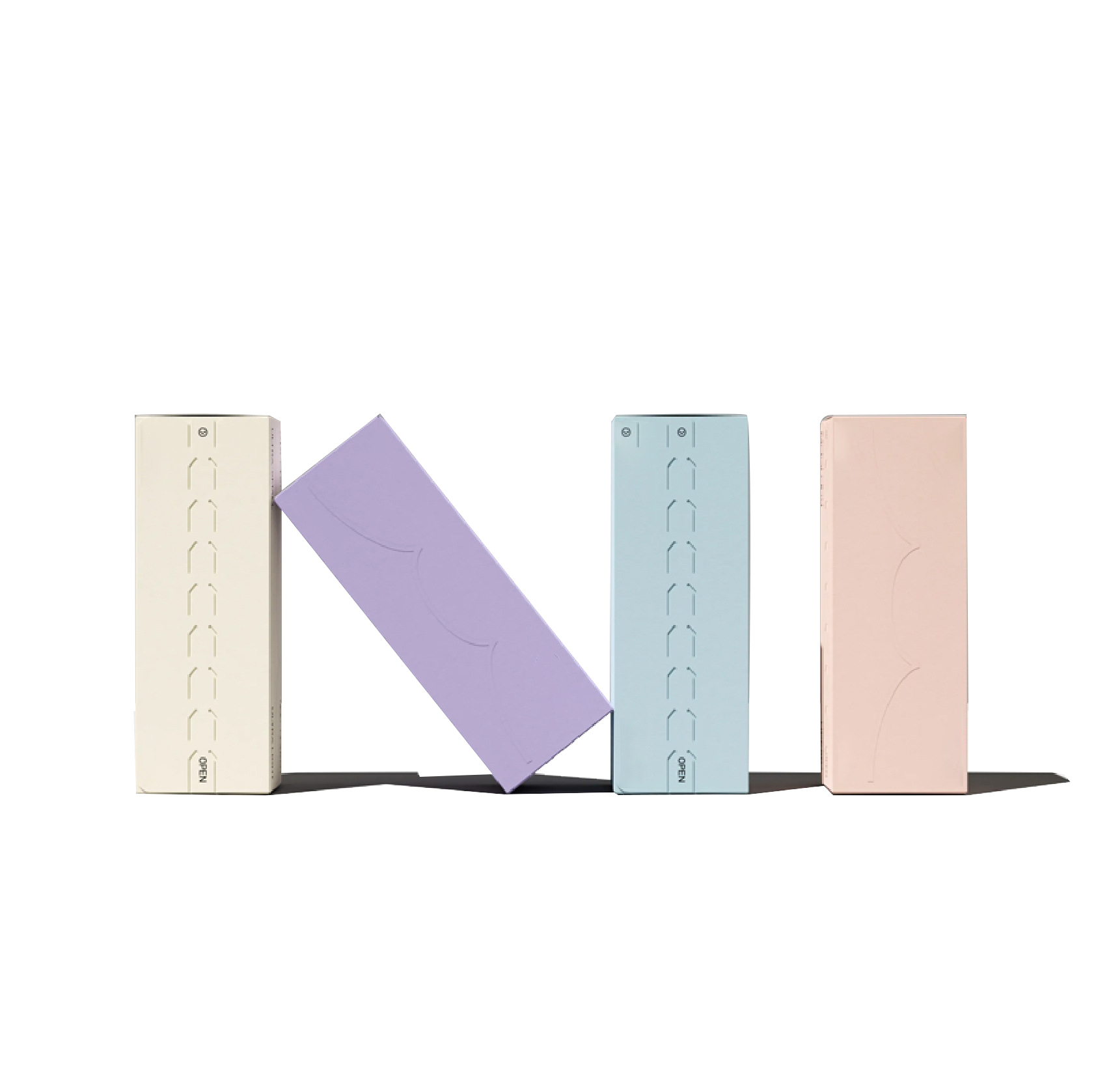 Colorful small tear-off packaging box for cosmetics