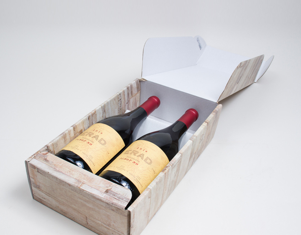 Corrugated wine packaging Wine bottle gift packaging